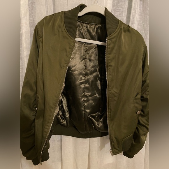 Olive Green Bomber Jacket - Picture 1 of 2